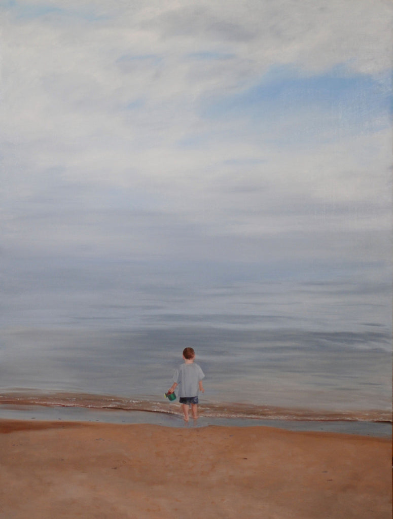 Finding Water: Boy with a bucket Lake Michigan | Childhood Memories