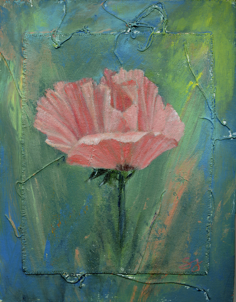 Pink Poppy Painting